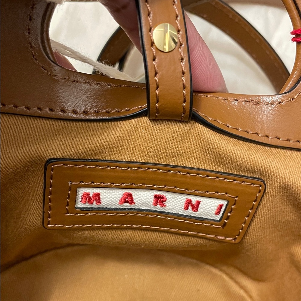 Marni Brown and Tan Mini Bag - Picture 8 of 14